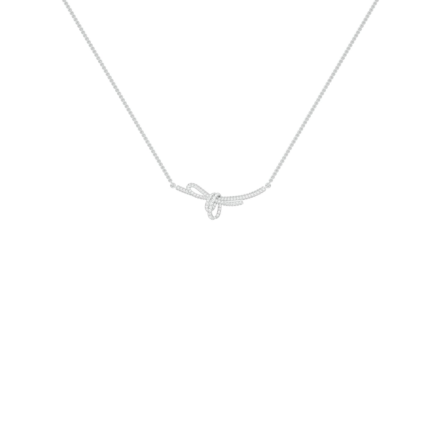 Infinity Bow Diamond Necklace