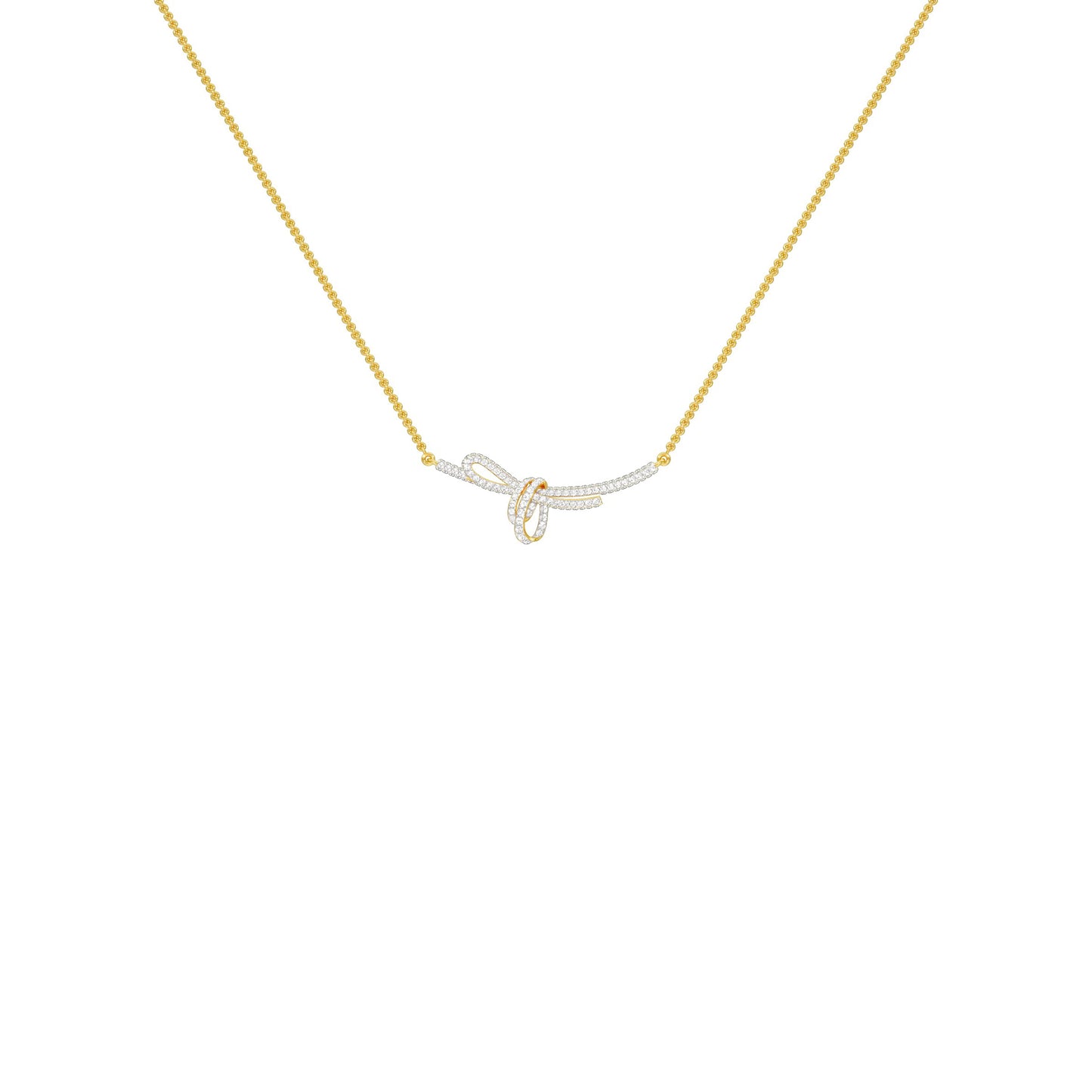 Infinity Bow Diamond Necklace