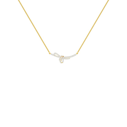 Infinity Bow Diamond Necklace