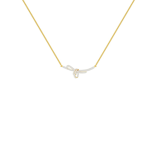 Infinity Bow Diamond Necklace