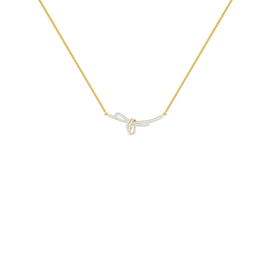Infinity Bow Diamond Necklace