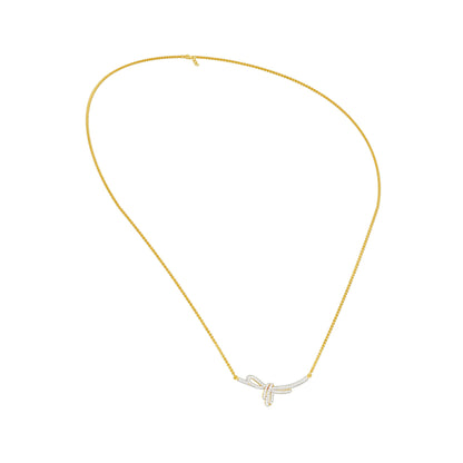 Infinity Bow Diamond Necklace 18 KT / Yellow Gold