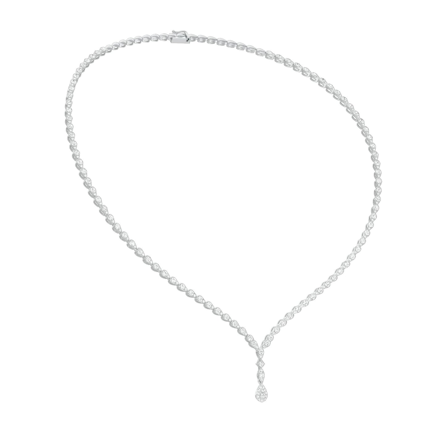 Towards Gravity Diamond Necklace 18 KT / White Gold