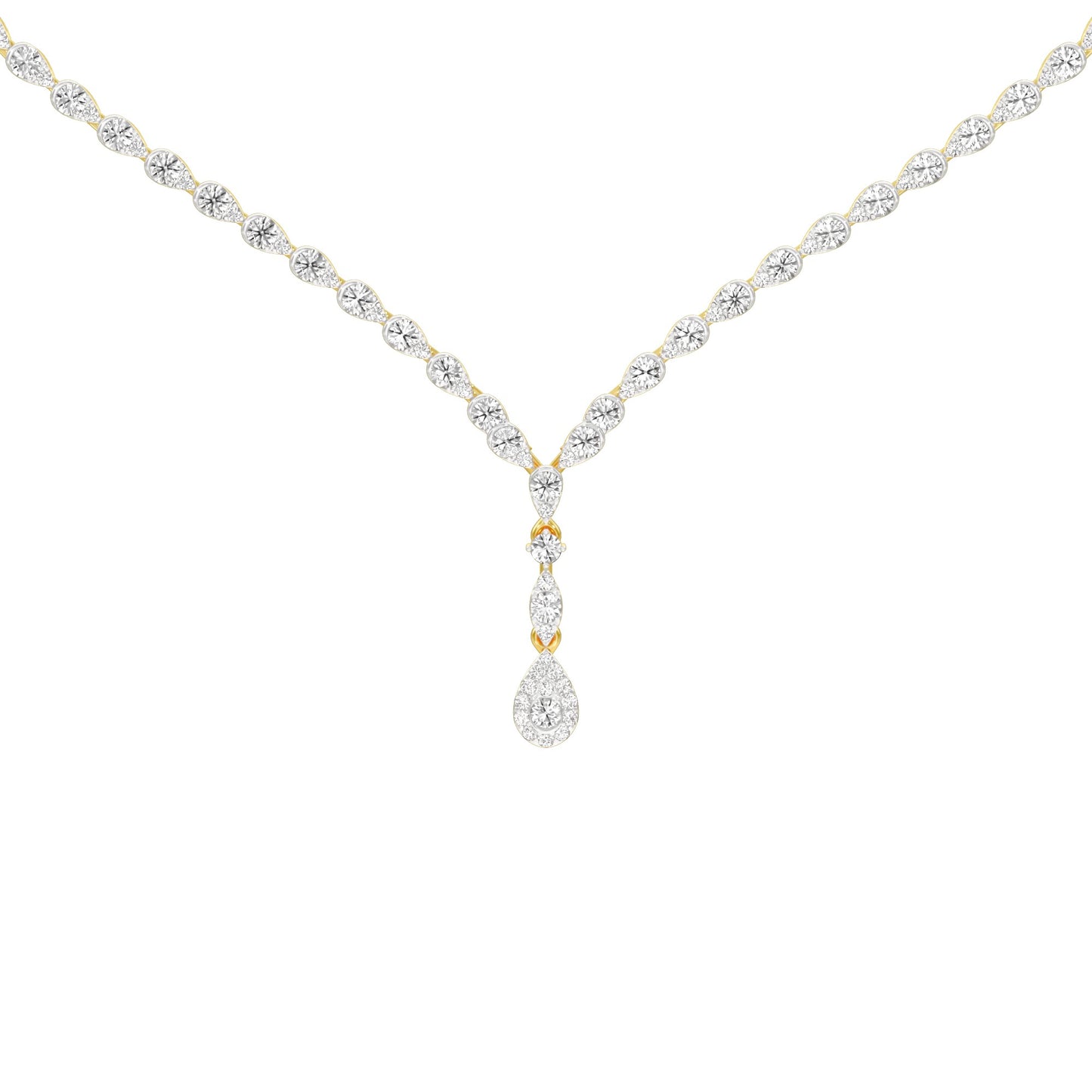 Towards Gravity Diamond Necklace 18 KT / Yellow Gold