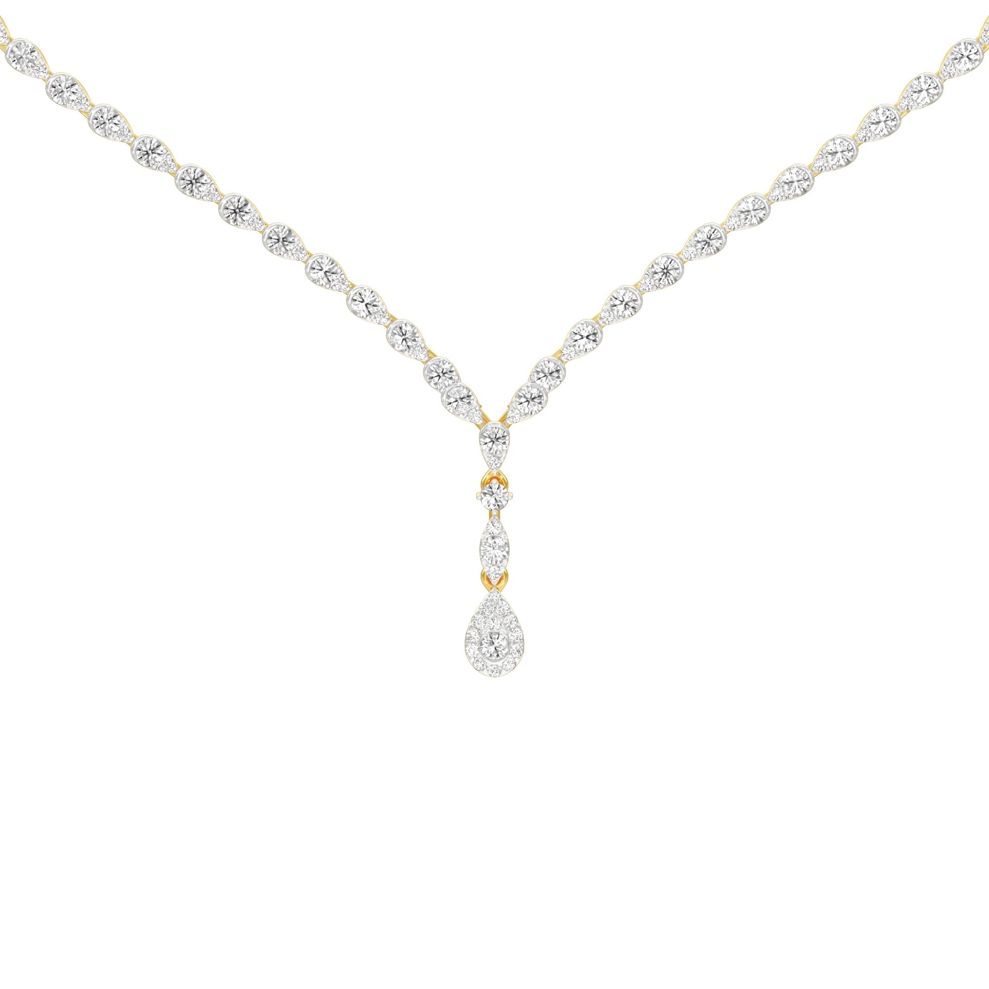 Towards Gravity Diamond Necklace 18 KT / Yellow Gold