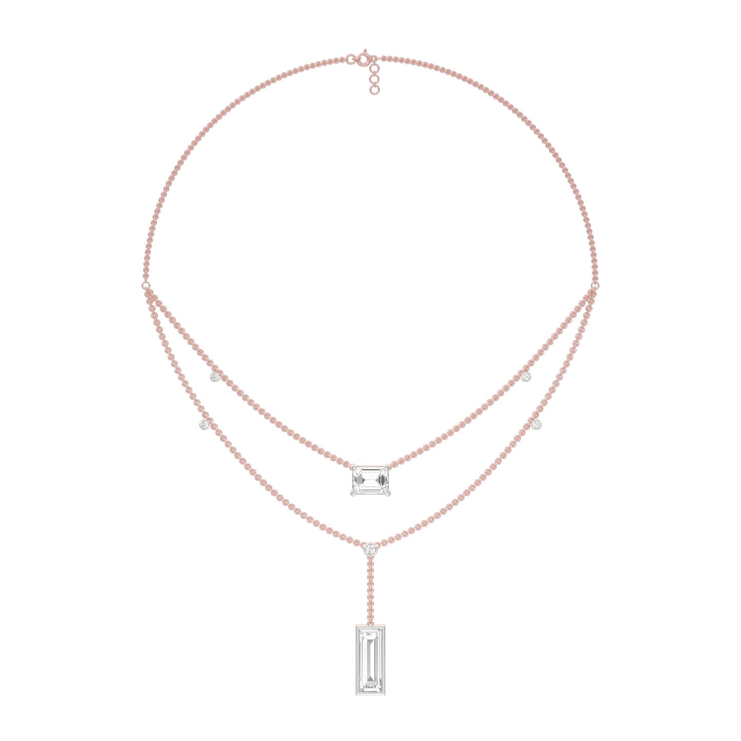 Empire Line Diamond Necklace 18 KT / Rose Gold