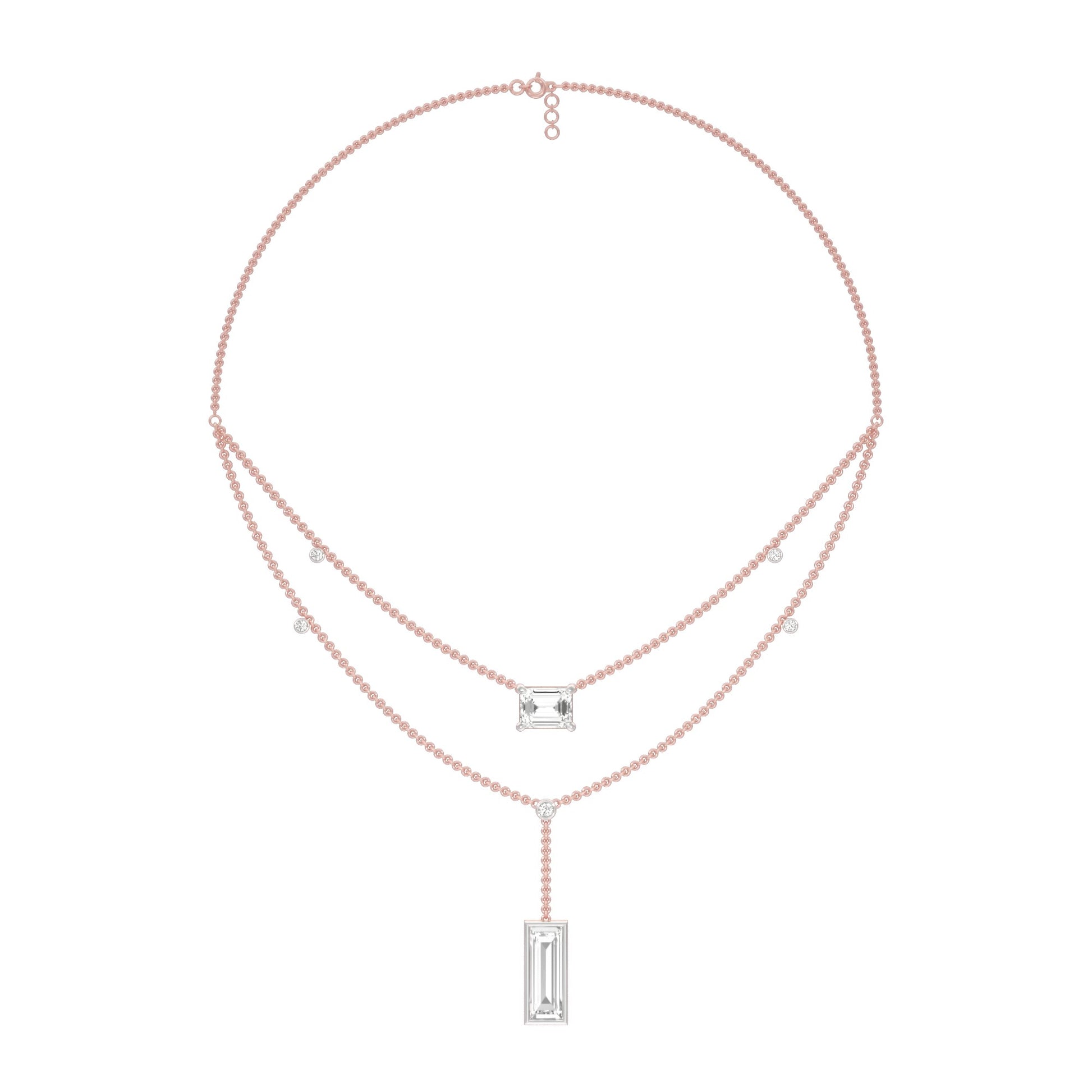 Empire Line Diamond Necklace 18 KT / Rose Gold