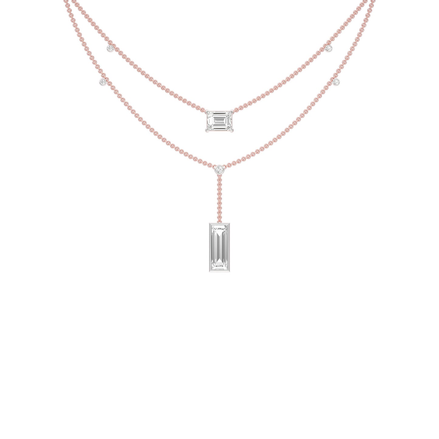 Empire Line Diamond Necklace