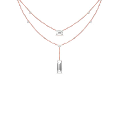 Empire Line Diamond Necklace