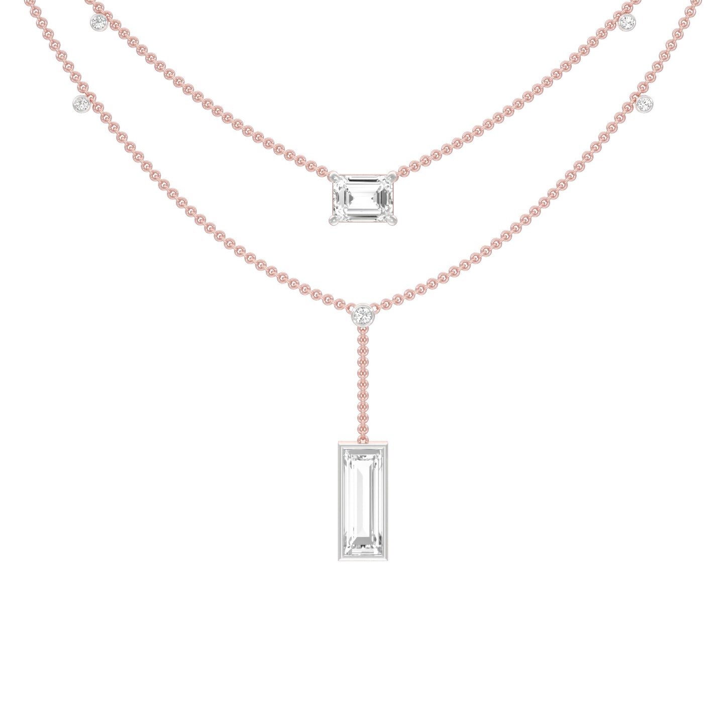 Empire Line Diamond Necklace 18 KT / Rose Gold