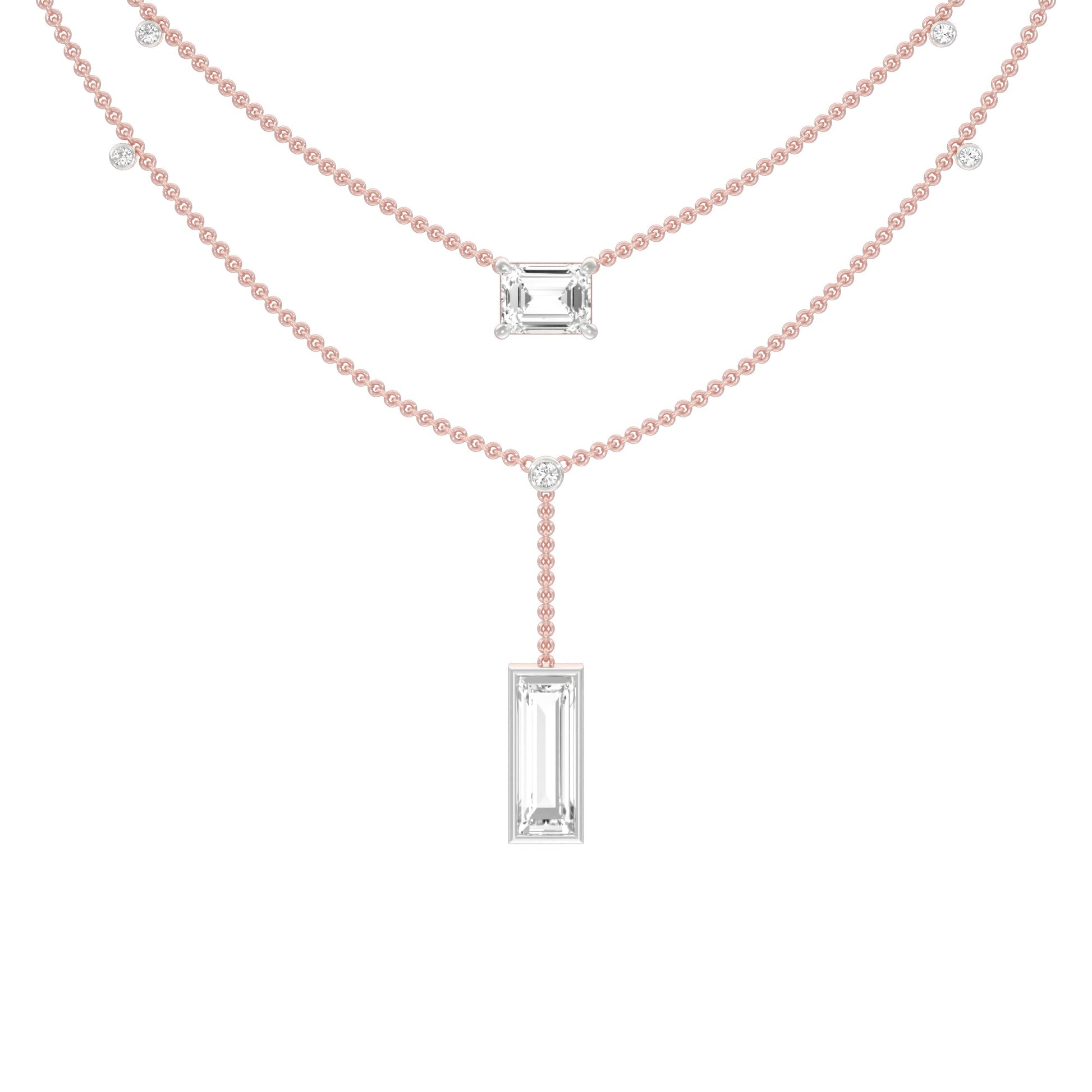 Empire Line Diamond Necklace 18 KT / Rose Gold