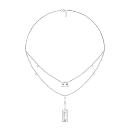Empire Line Diamond Necklace 18 KT / White Gold