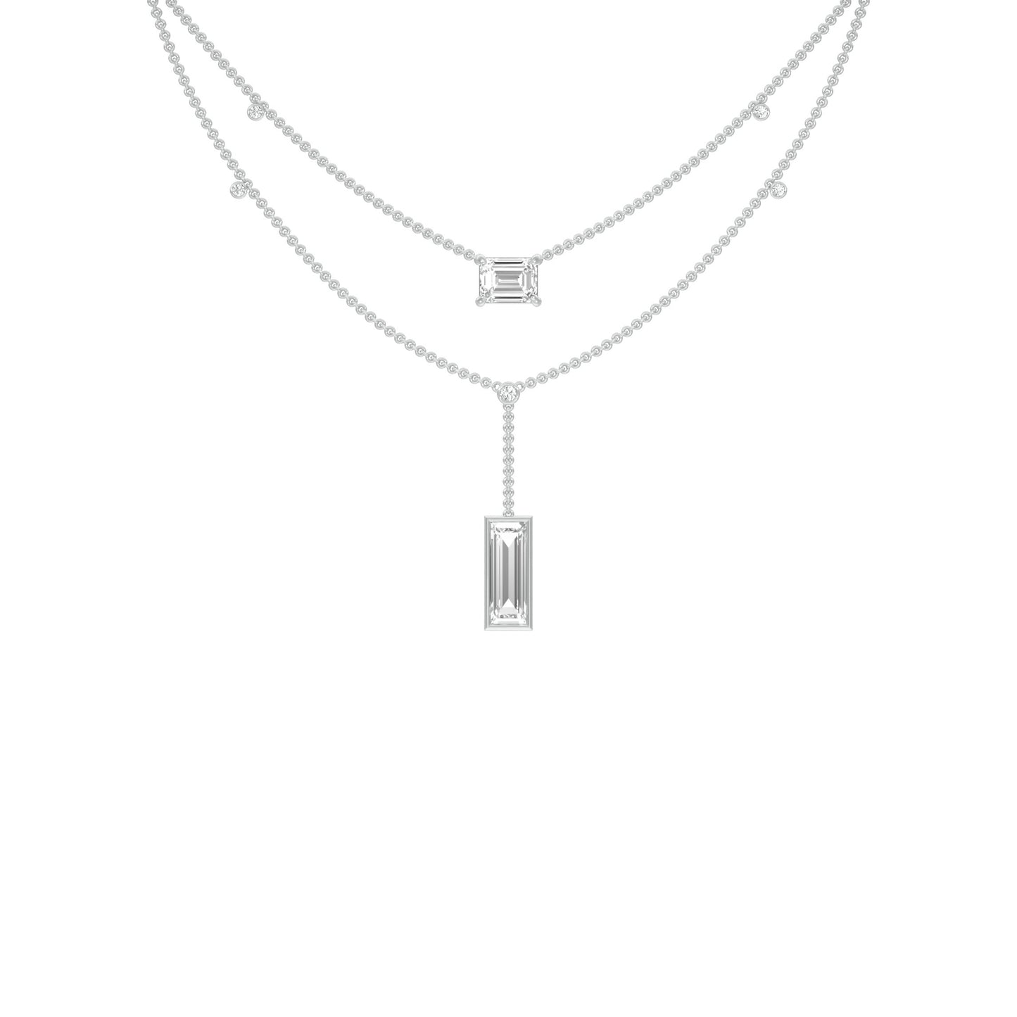 Empire Line Diamond Necklace