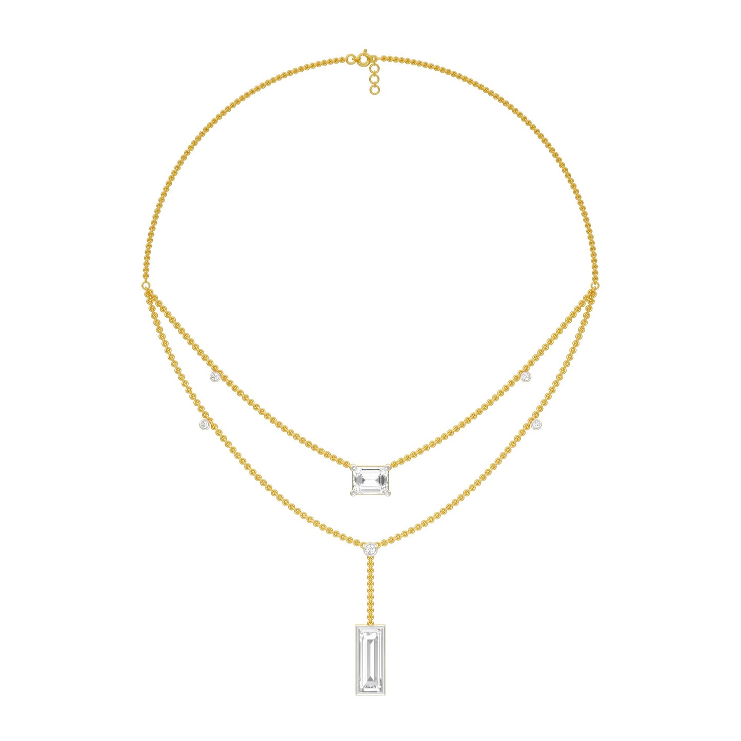 Empire Line Diamond Necklace 18 KT / Yellow Gold