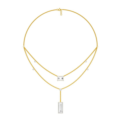 Empire Line Diamond Necklace 18 KT / Yellow Gold