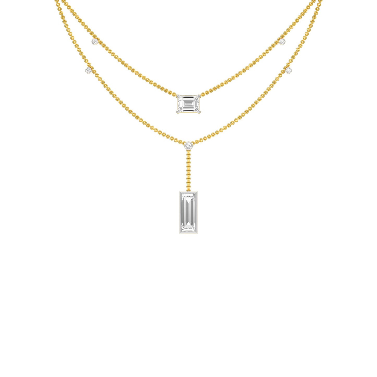 Empire Line Diamond Necklace