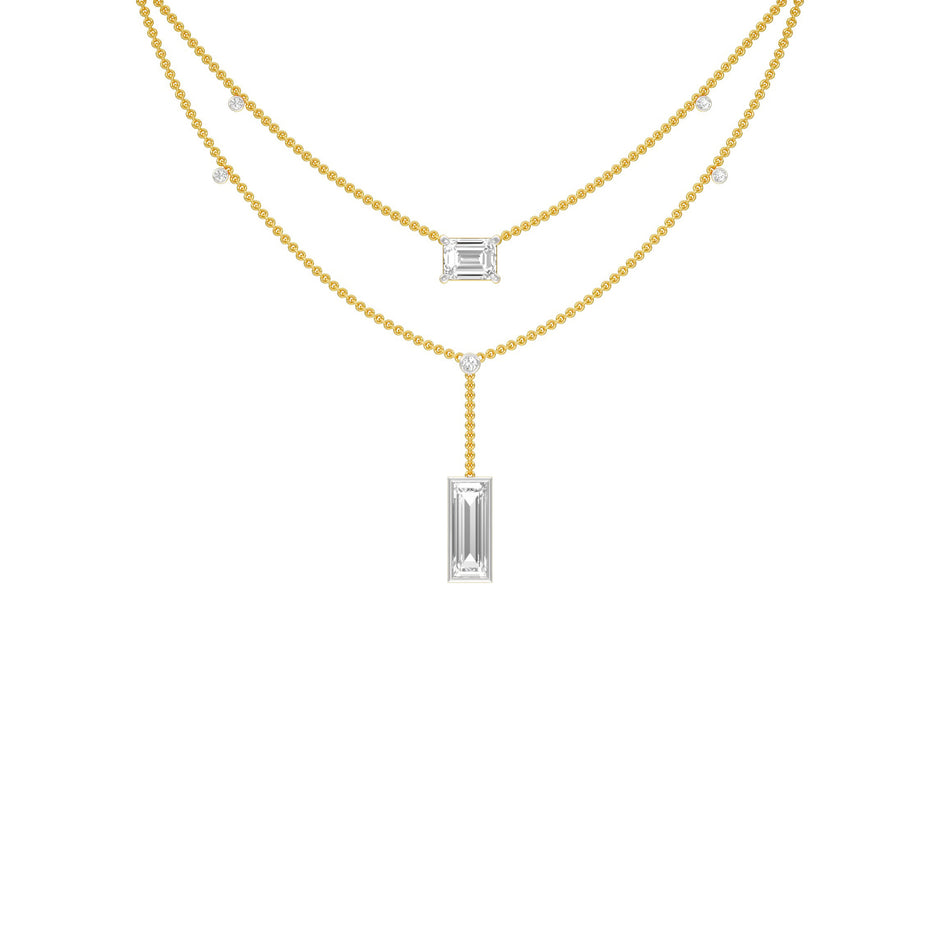 Empire Line Diamond Necklace