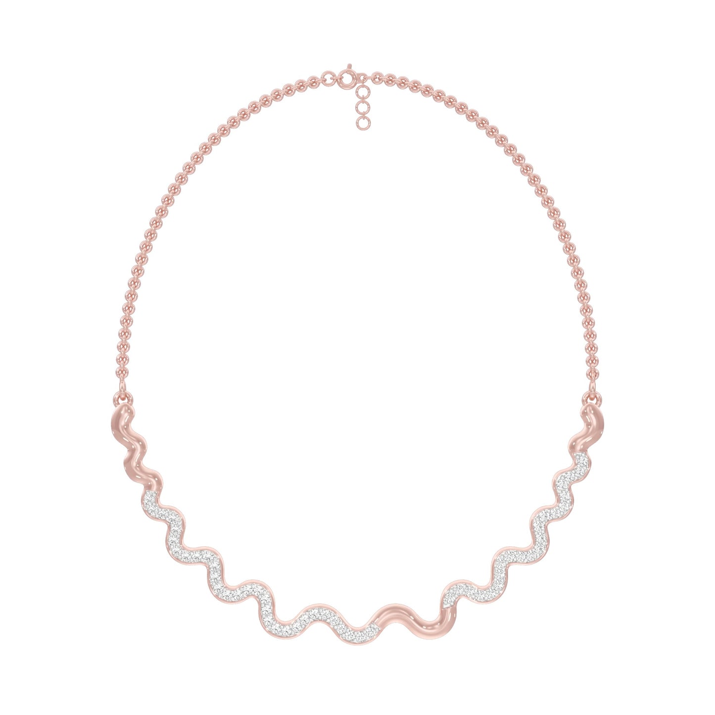 Perpetual Curve Diamond Necklace 18 KT / Rose Gold
