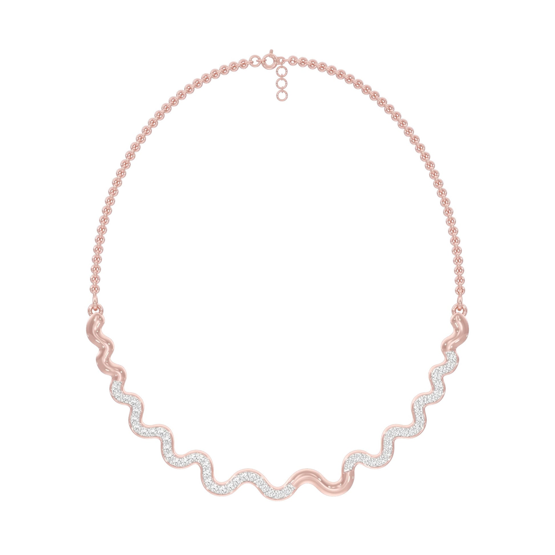Perpetual Curve Diamond Necklace 18 KT / Rose Gold
