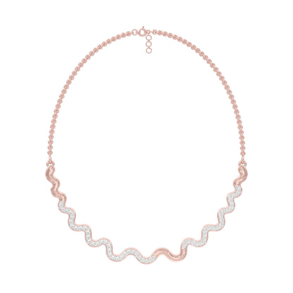 Perpetual Curve Diamond Necklace 18 KT / Rose Gold