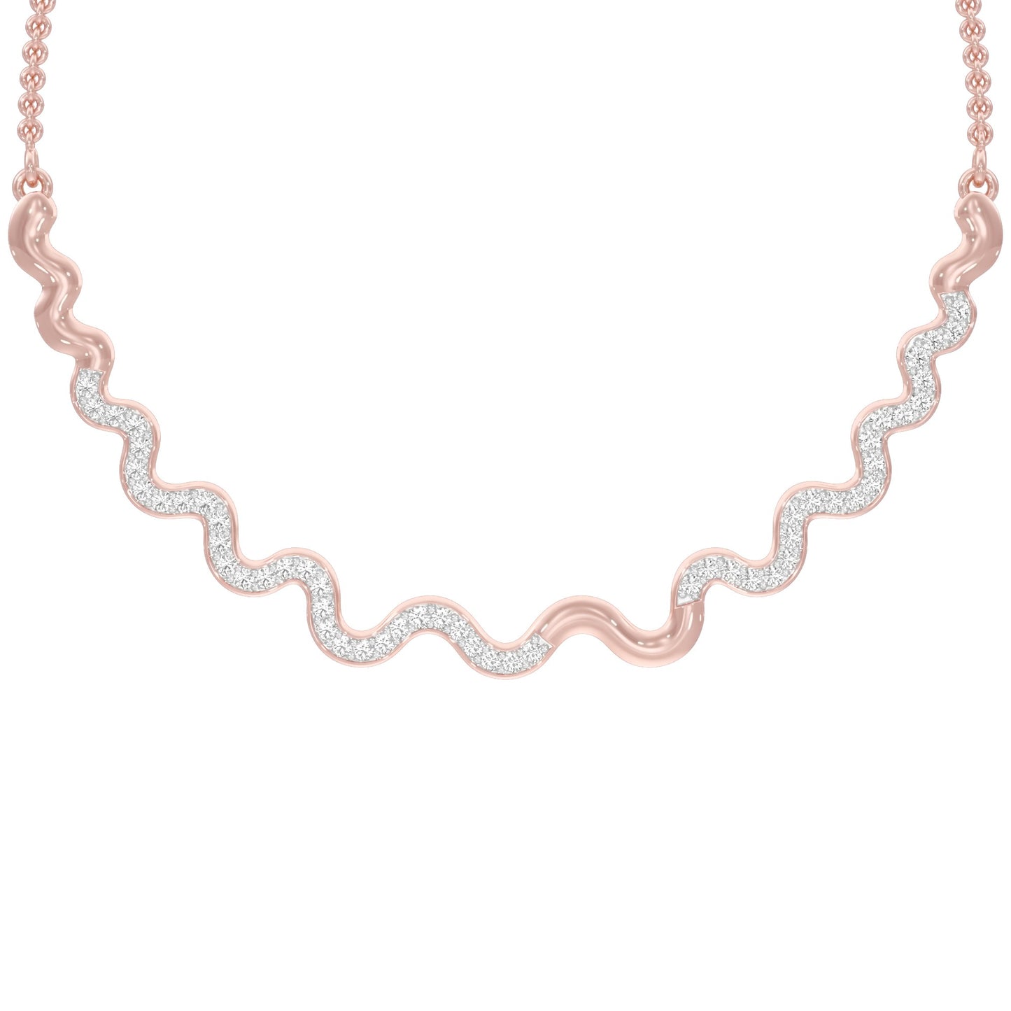 Perpetual Curve Diamond Necklace 18 KT / Rose Gold
