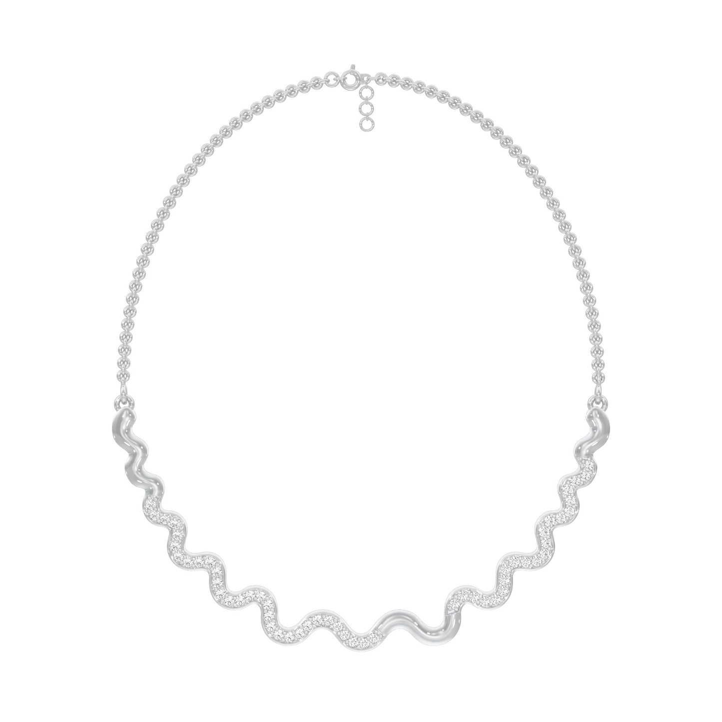 Perpetual Curve Diamond Necklace 18 KT / White Gold
