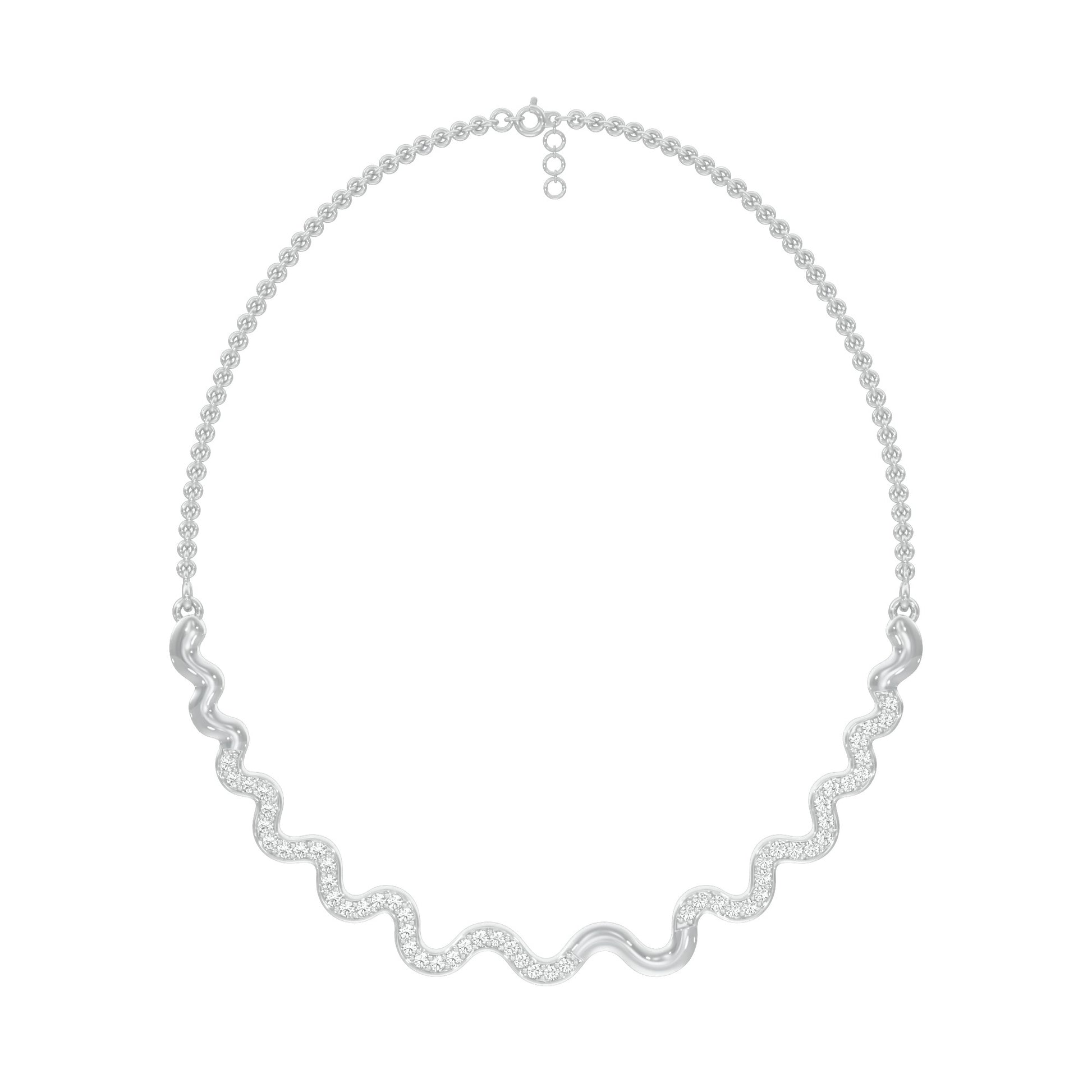 Perpetual Curve Diamond Necklace 18 KT / White Gold