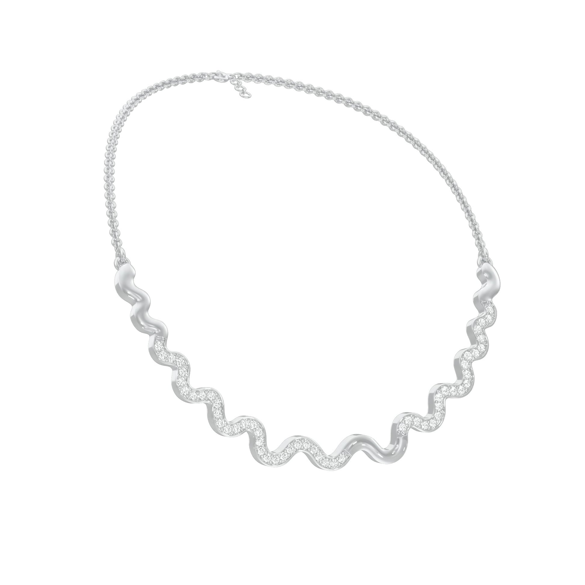 Perpetual Curve Diamond Necklace 18 KT / White Gold
