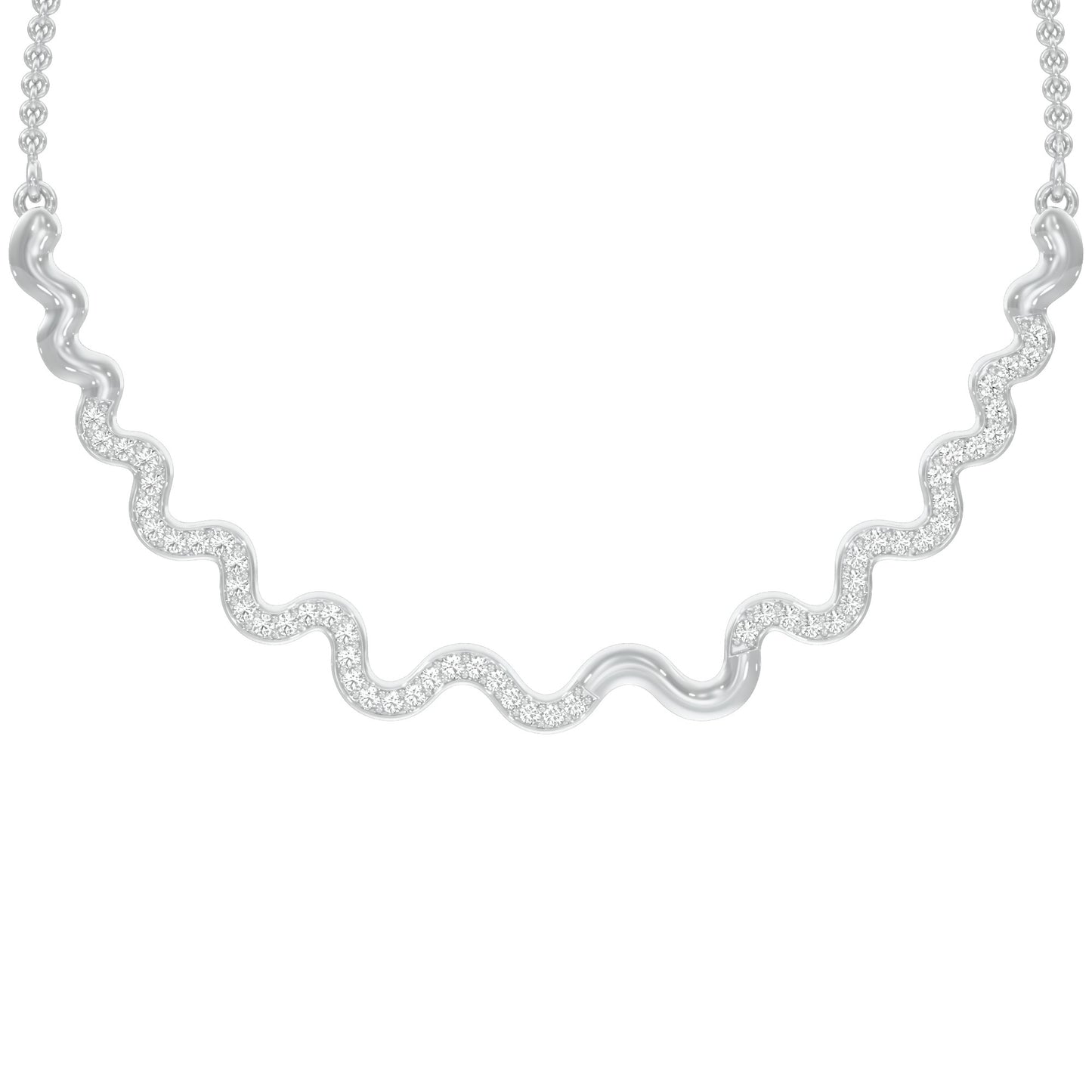 Perpetual Curve Diamond Necklace 18 KT / White Gold