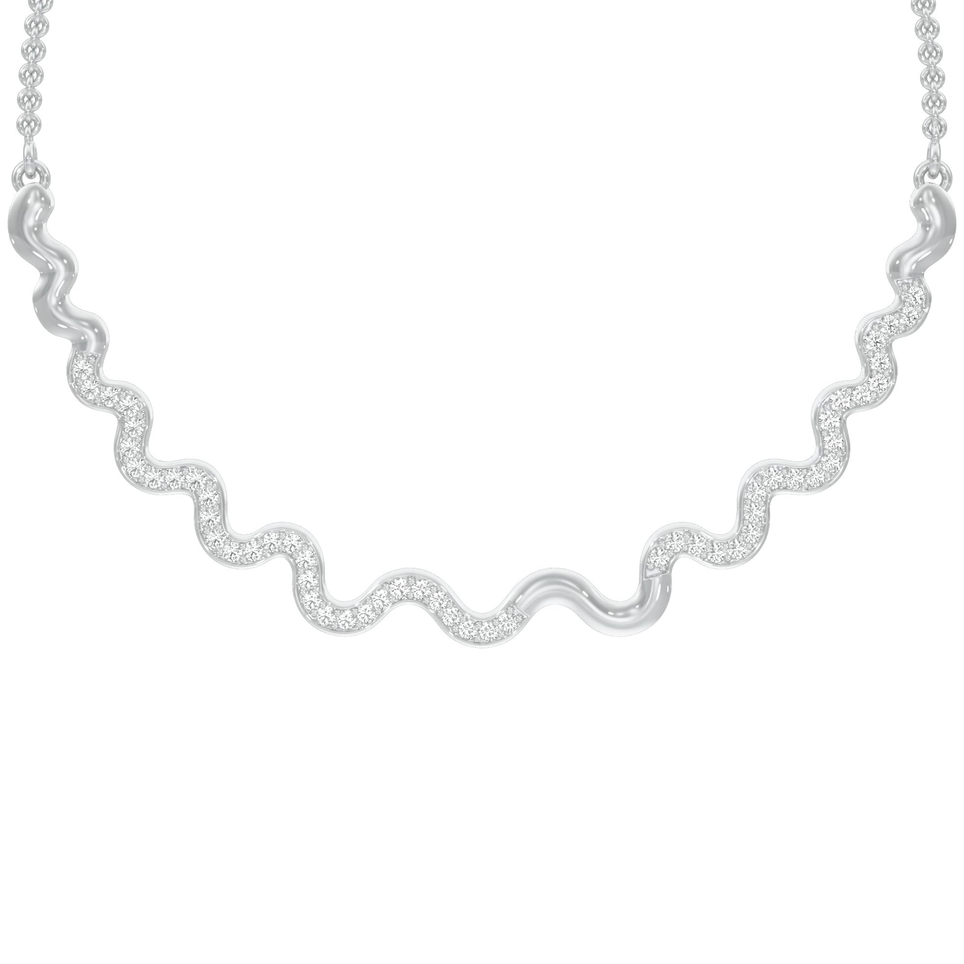 Perpetual Curve Diamond Necklace 18 KT / White Gold