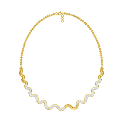 Perpetual Curve Diamond Necklace 18 KT / Yellow Gold