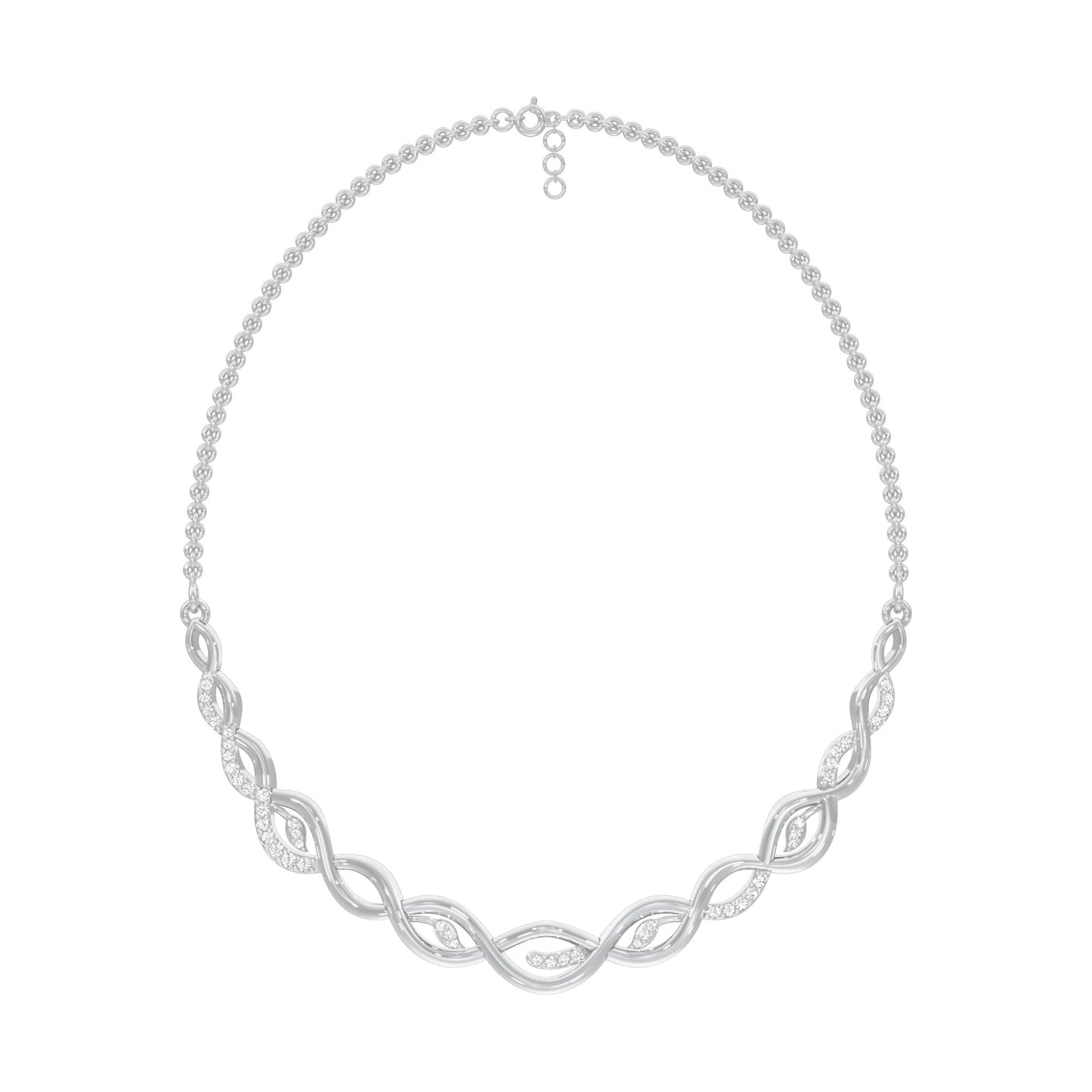 Dawnline Diamond Necklace 18 KT / White Gold