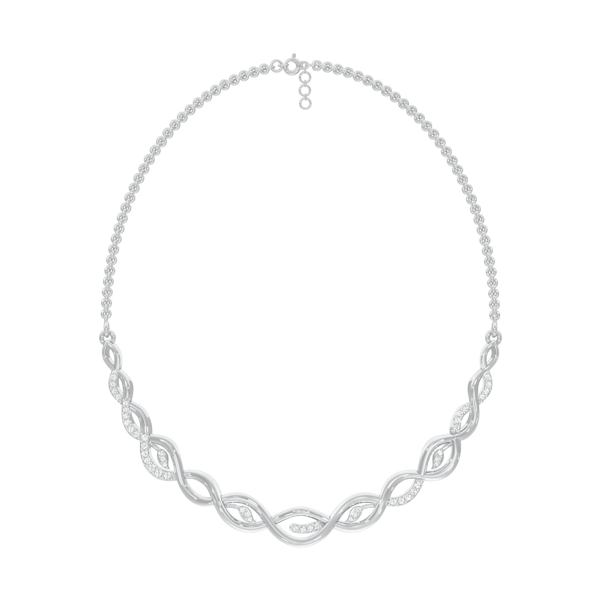Dawnline Diamond Necklace 18 KT / White Gold
