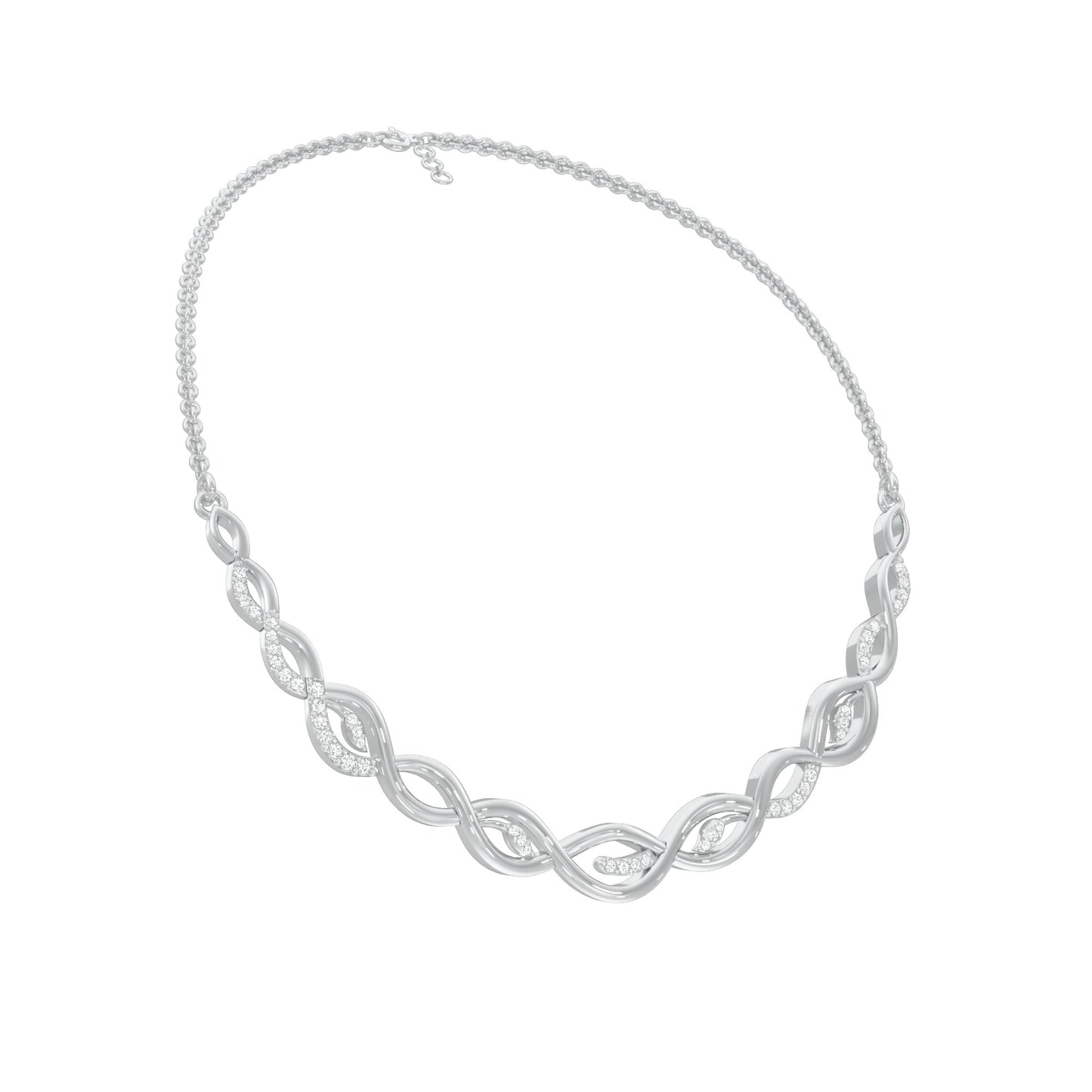 Dawnline Diamond Necklace 18 KT / White Gold