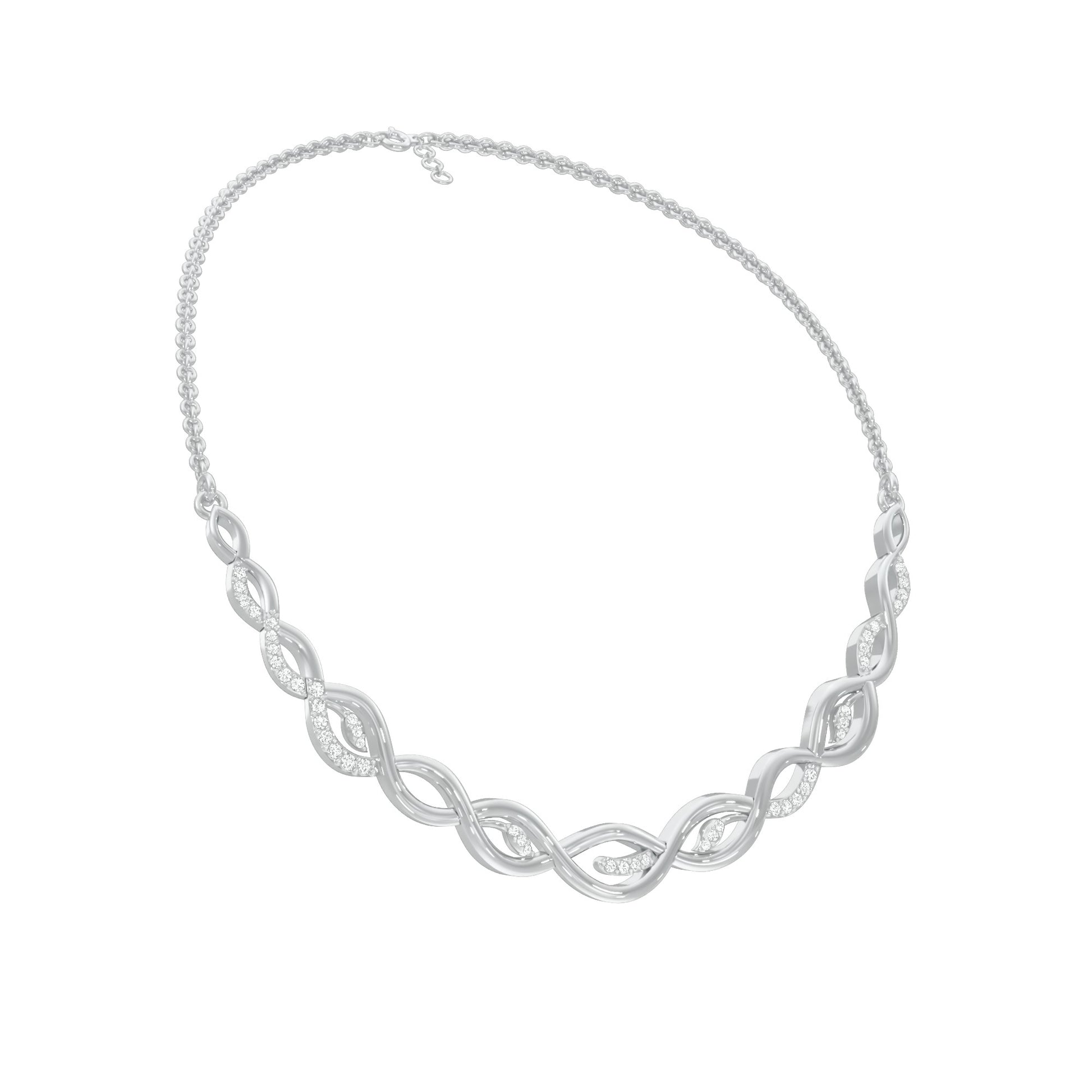 Dawnline Diamond Necklace 18 KT / White Gold
