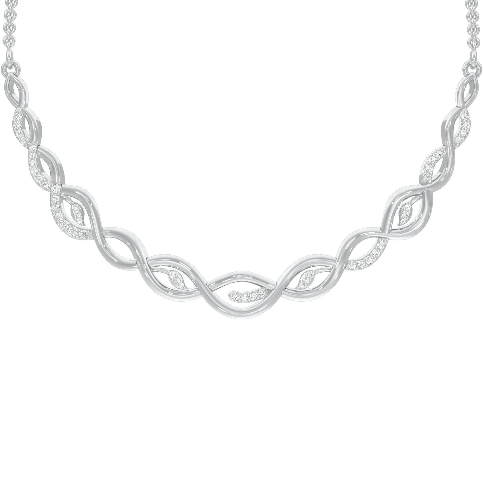 Dawnline Diamond Necklace 18 KT / White Gold