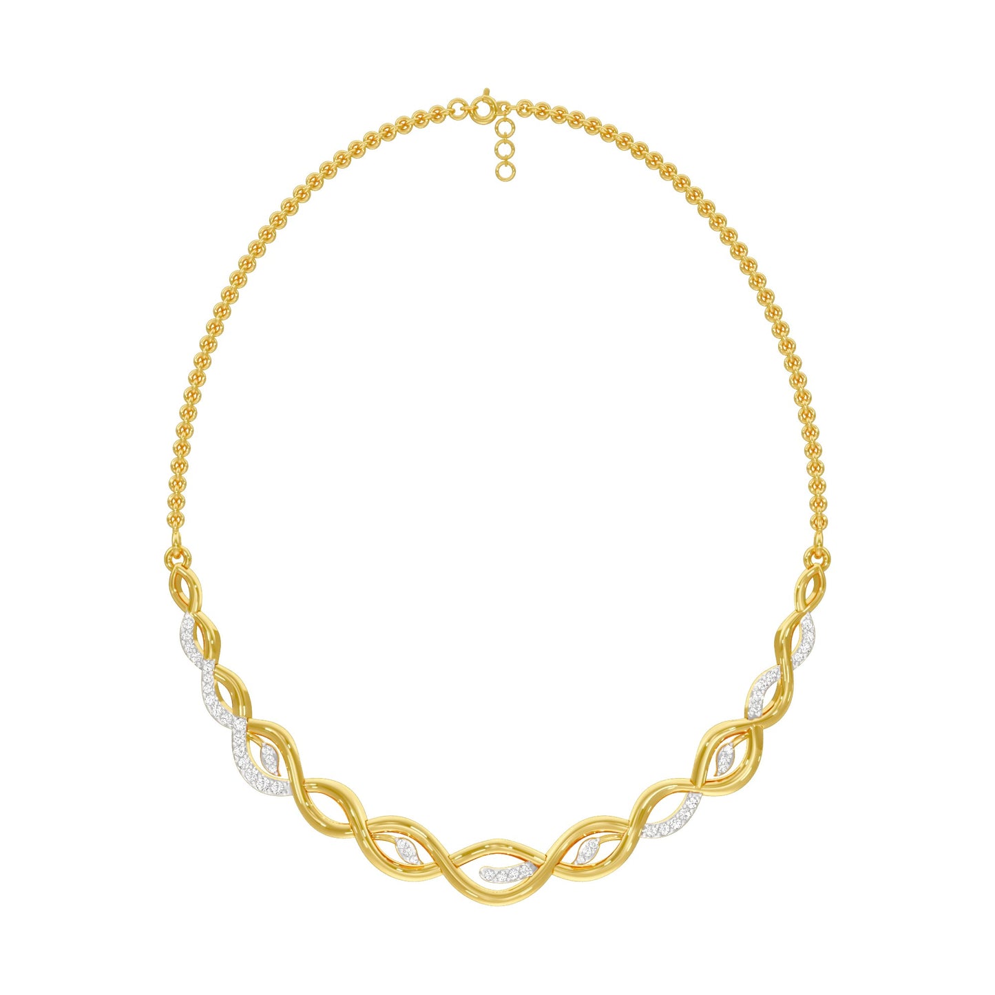 Dawnline Diamond Necklace 18 KT / Yellow Gold