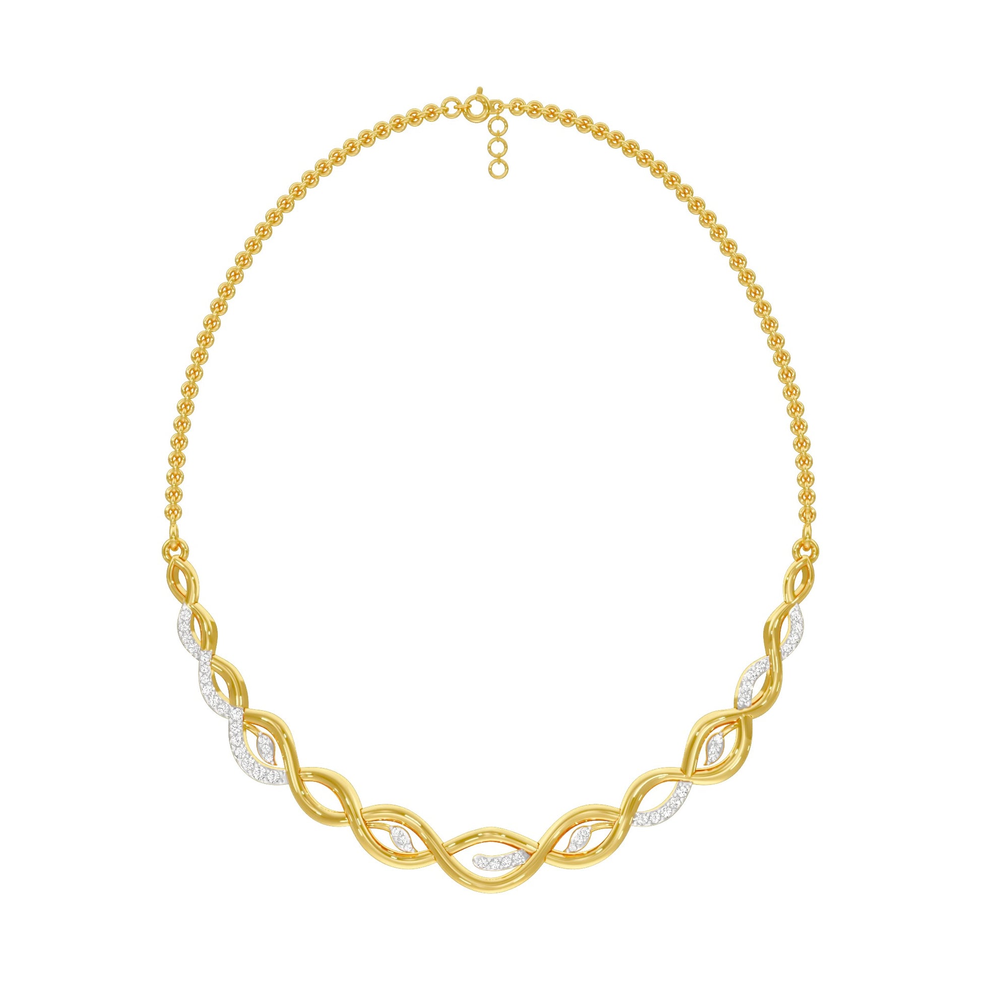 Dawnline Diamond Necklace 18 KT / Yellow Gold