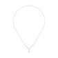 V Shaped Pear Diamond Necklace 18 KT / White Gold
