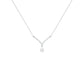 V Shaped Pear Diamond Necklace 18 KT / White Gold