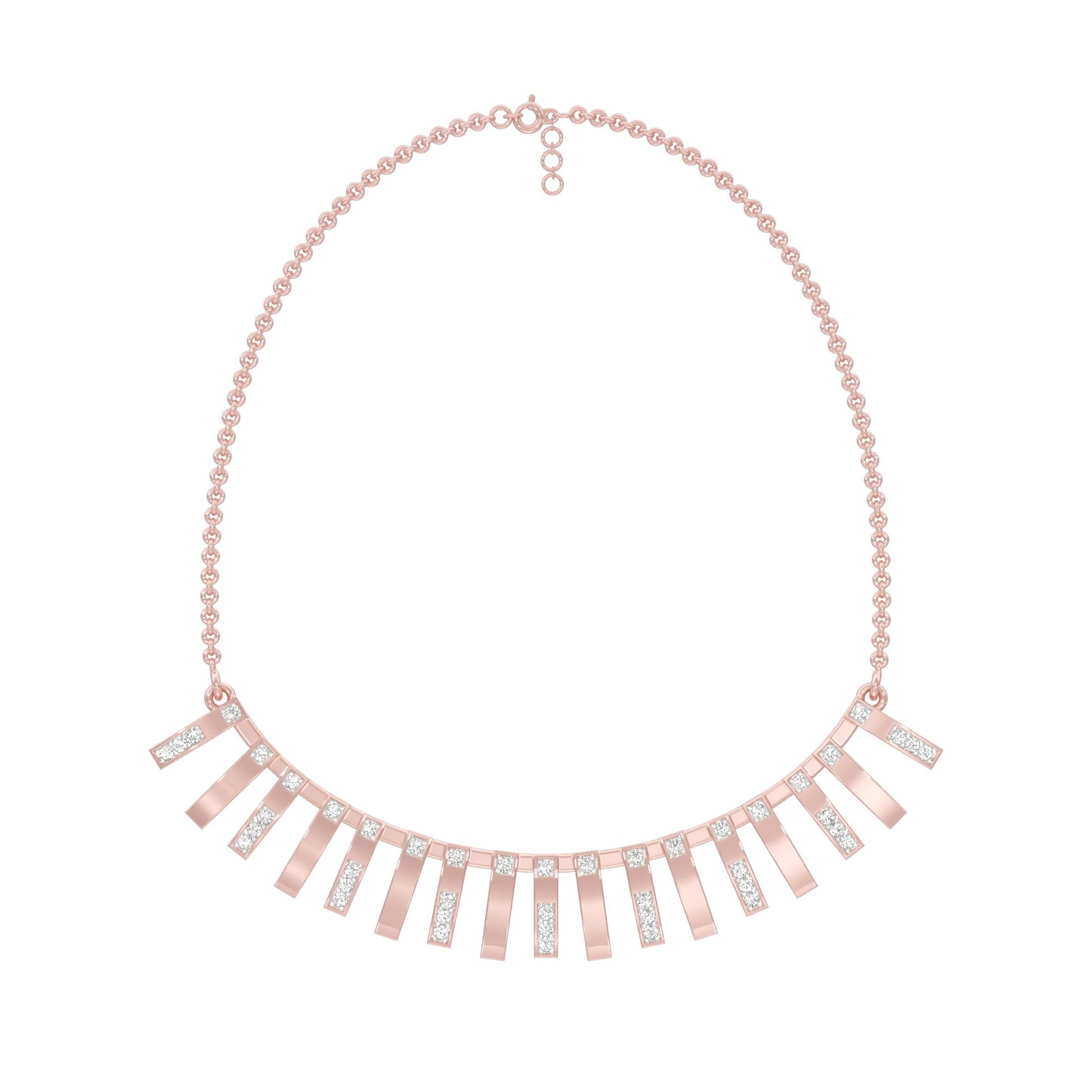 Scattered With Brilliance Diamond Necklace 18 KT / Rose Gold
