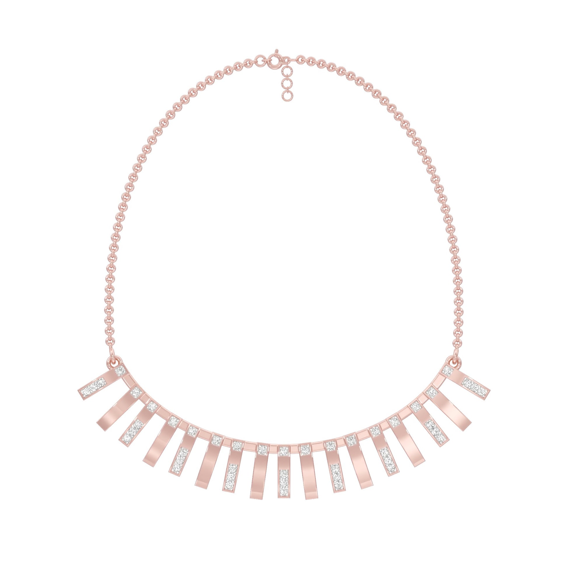 Scattered With Brilliance Diamond Necklace 18 KT / Rose Gold