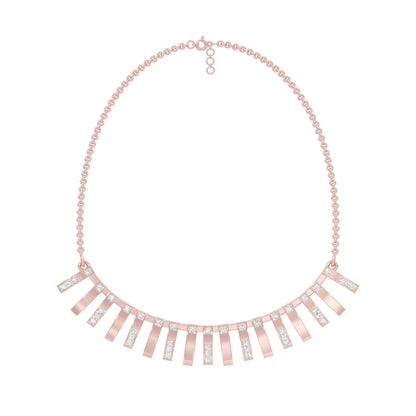 Scattered With Brilliance Diamond Necklace 18 KT / Rose Gold