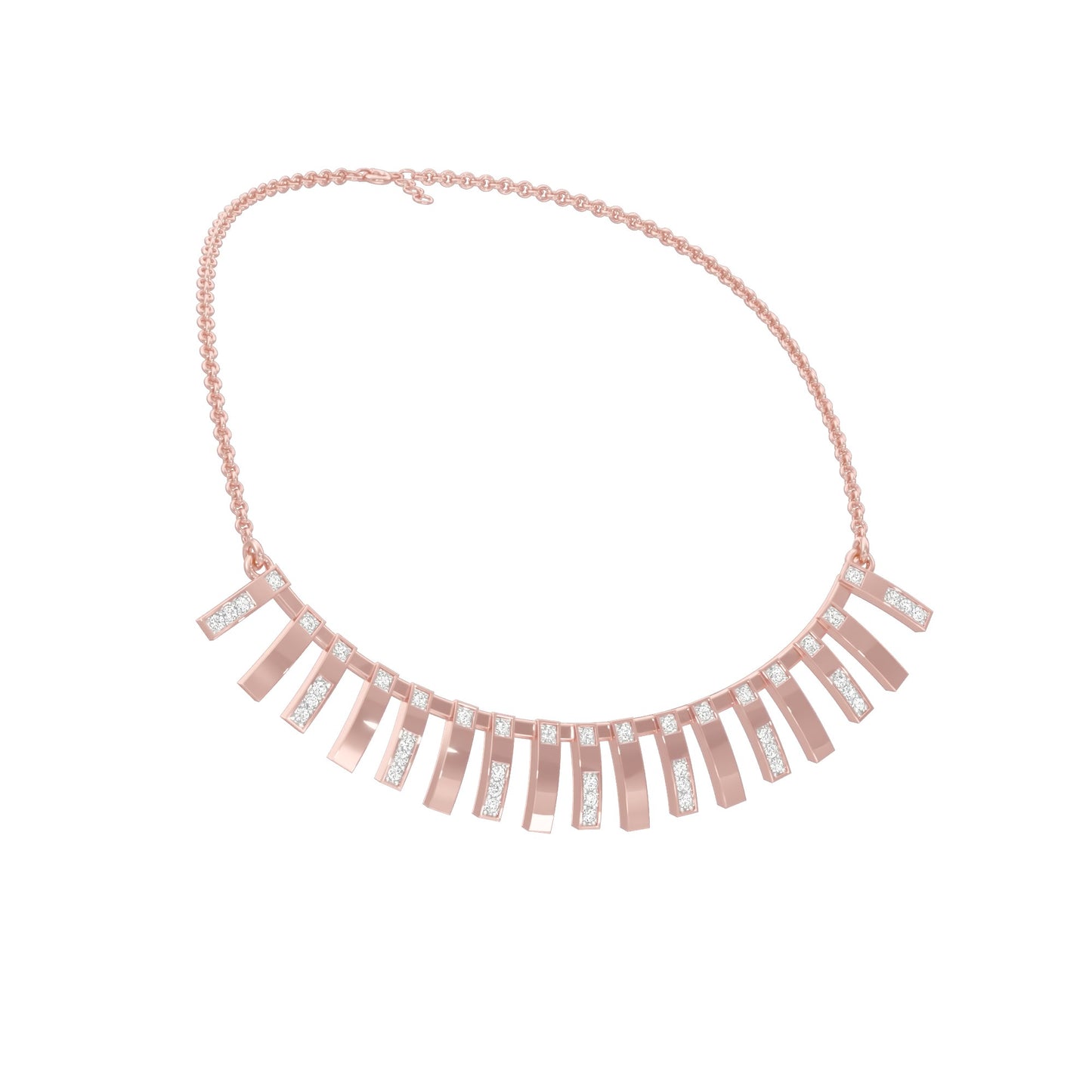 Scattered With Brilliance Diamond Necklace 18 KT / Rose Gold