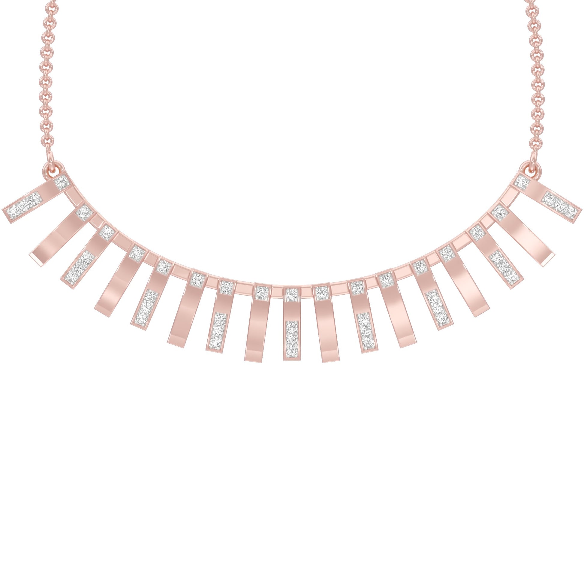 Scattered With Brilliance Diamond Necklace 18 KT / Rose Gold