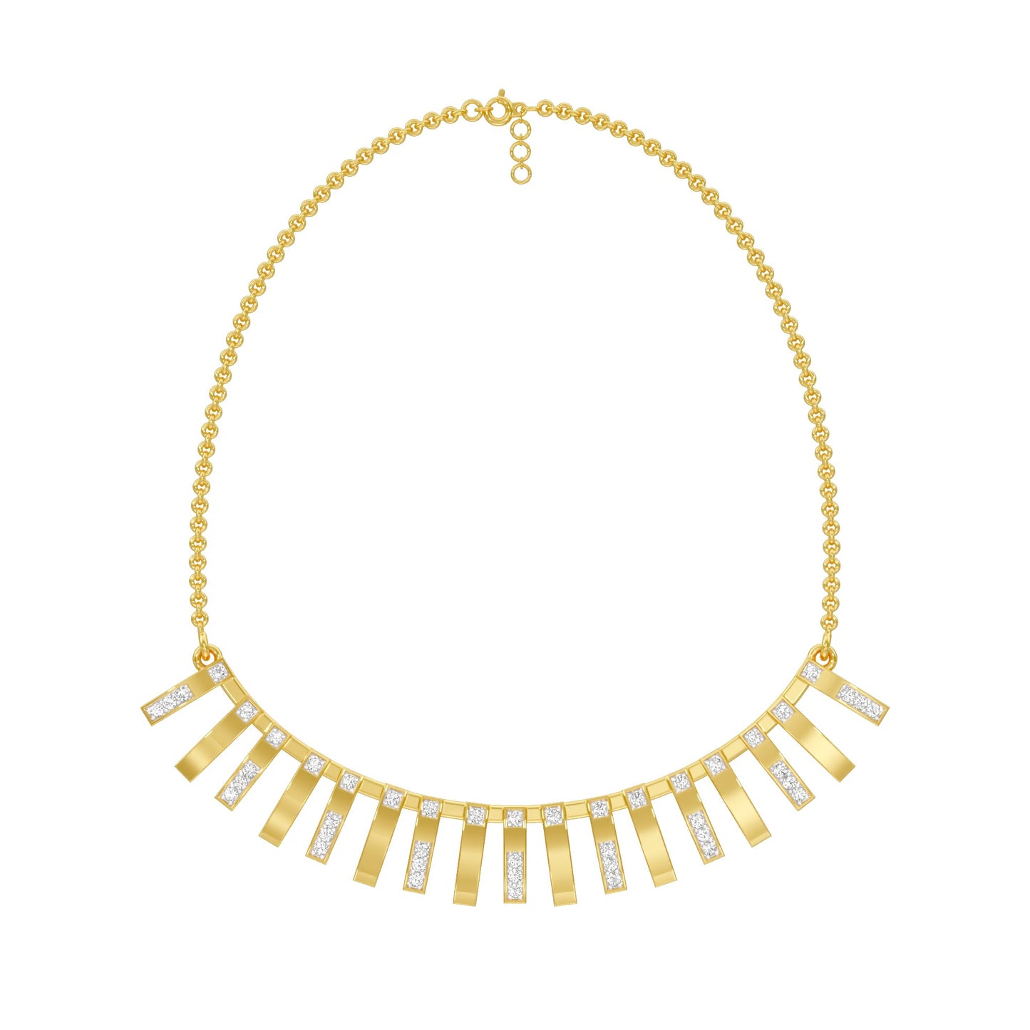 Scattered With Brilliance Diamond Necklace 18 KT / Yellow Gold