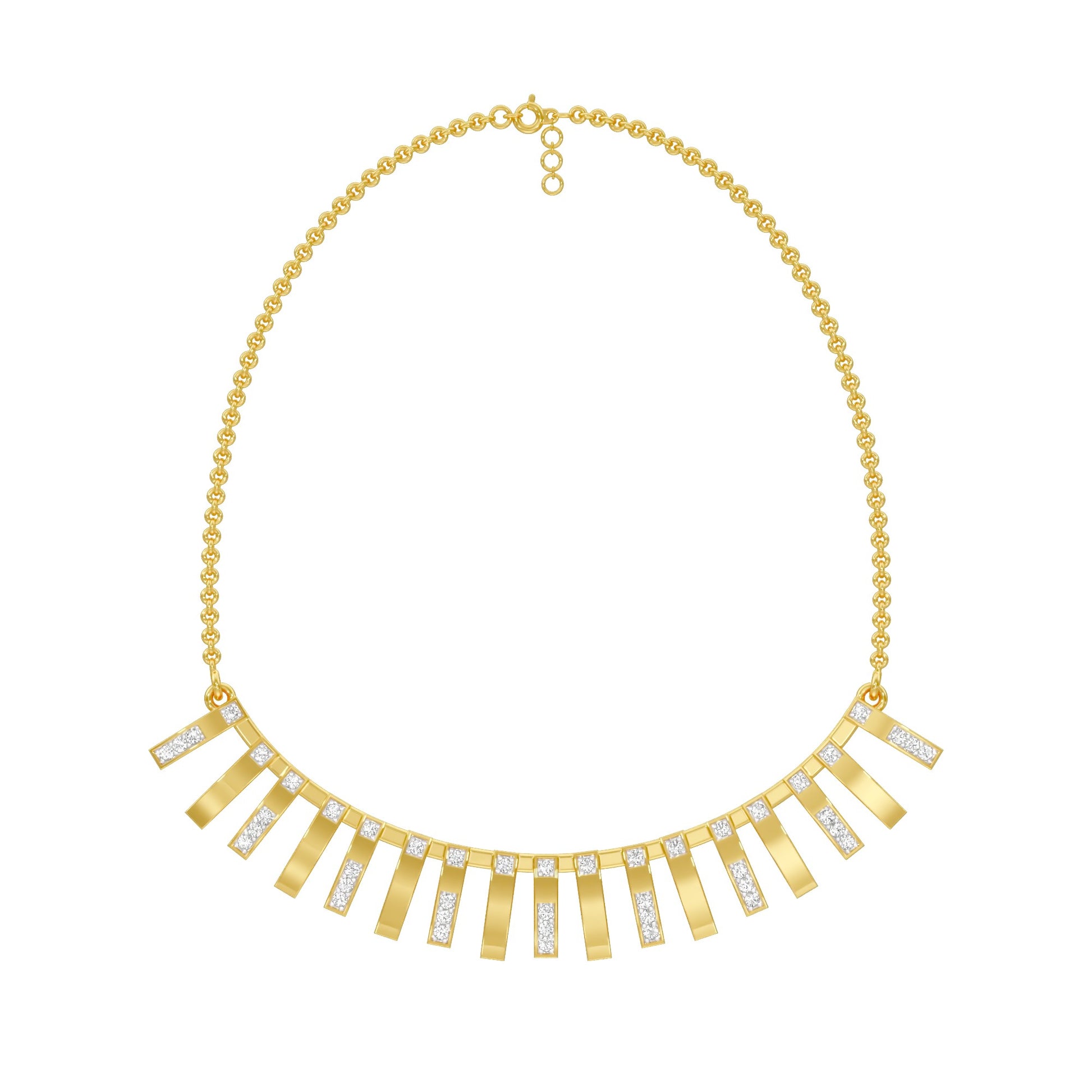 Scattered With Brilliance Diamond Necklace 18 KT / Yellow Gold
