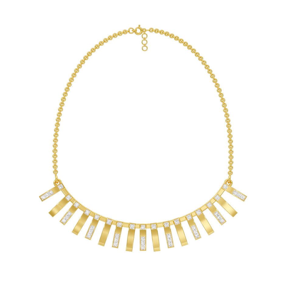 Scattered With Brilliance Diamond Necklace 18 KT / Yellow Gold