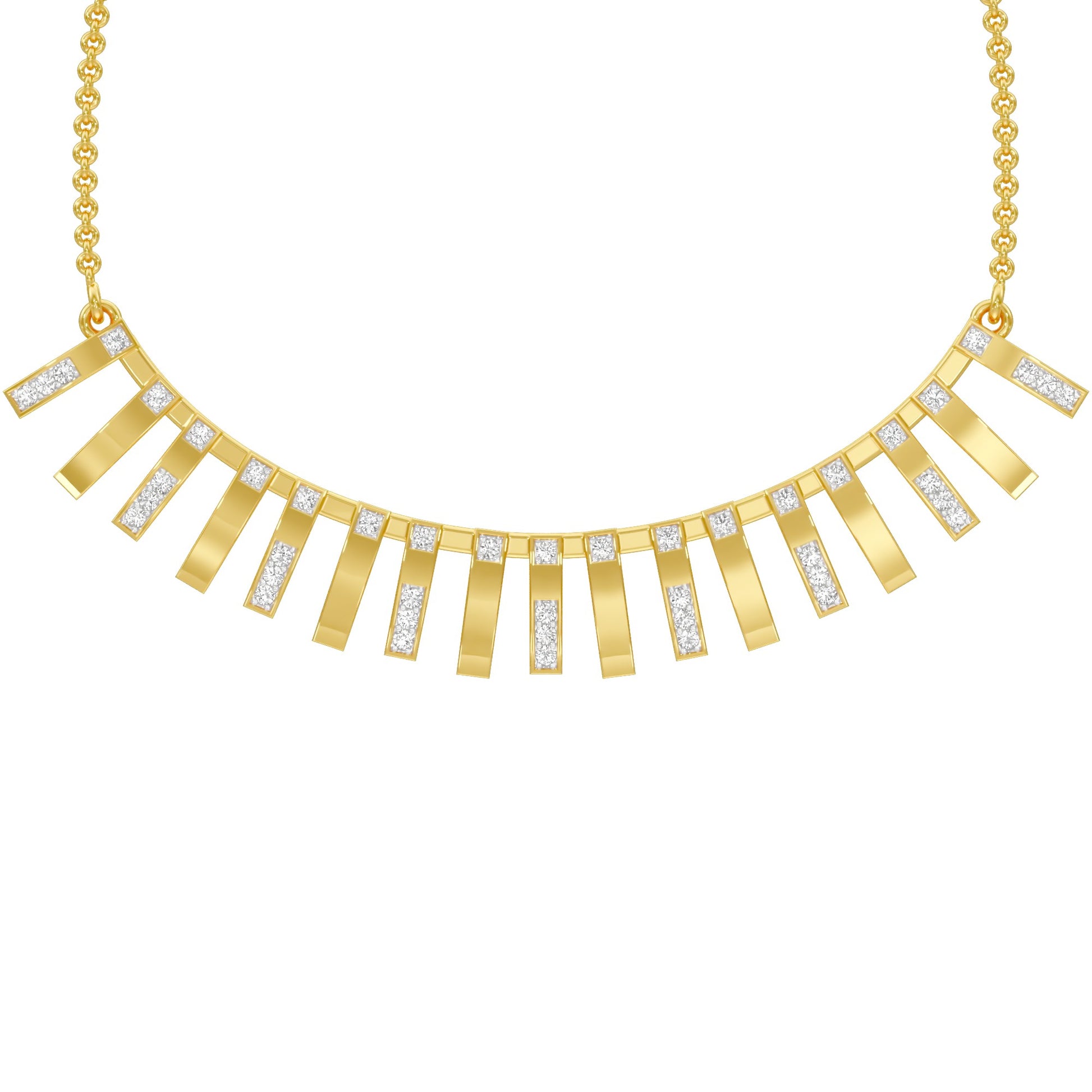 Scattered With Brilliance Diamond Necklace 18 KT / Yellow Gold