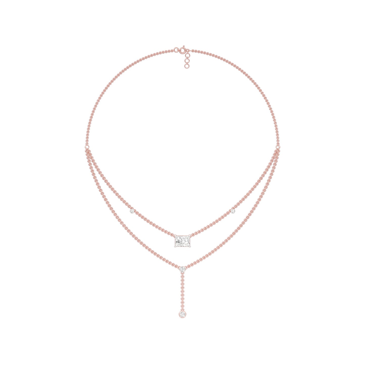 Double Layer Y Diamond Necklace